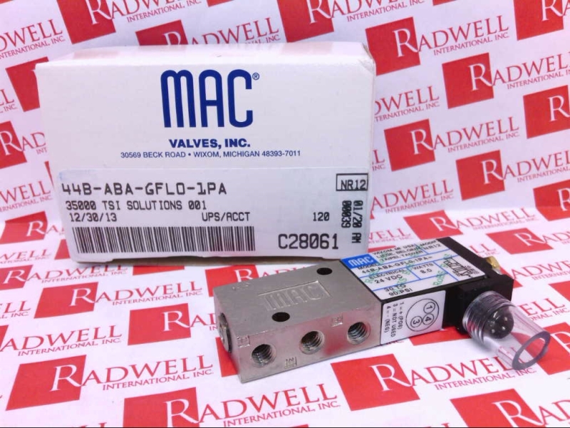 44B-ABA-GFLO-1PA By MAC VALVES INC - Buy Or Repair At Radwell - Radwell.com