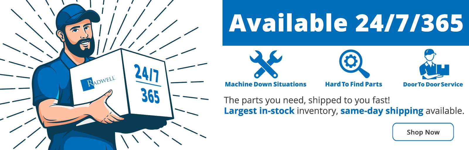 The parts you need, shipped to you fast! Largest in-stock inventory, same-day shipping available.