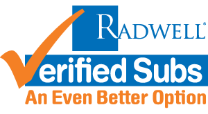 RADWELL VERIFIED SUBSTITUTE Logo