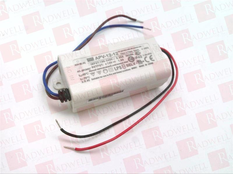 Trasformatore LED 12W 90-264V a 12V DC IP30 APV-12-12 MEAN WELL - APV-12