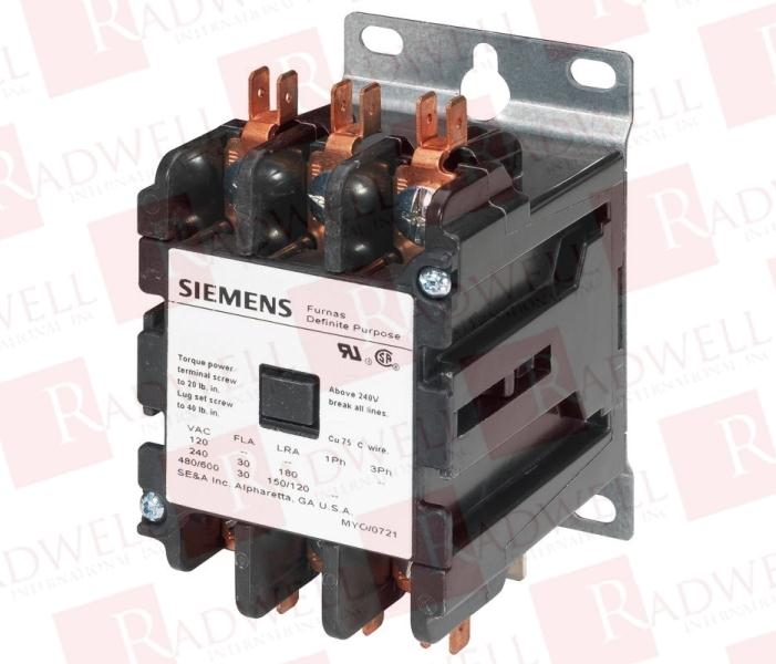 Siemens Furnas 42BF35AJ Definite Purpose Contactor 3 Pole for sale online 