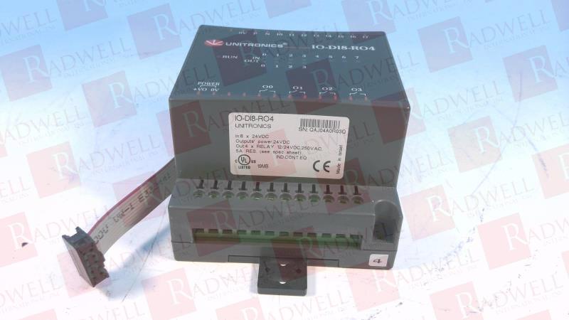 IO-DI8-RO4 VDC Logic I/O Module By UNITRONICS