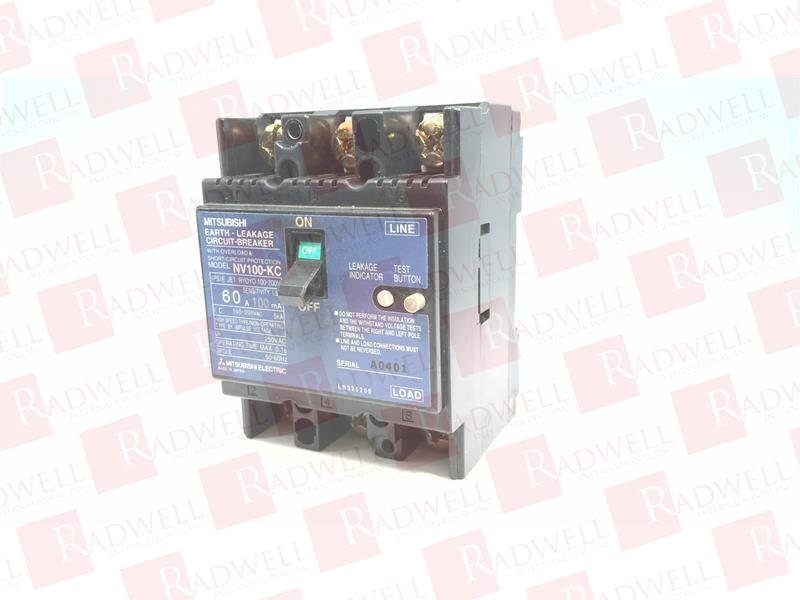 NV100-KC-3P-60A Molded Case Circuit Breaker by MITSUBISHI