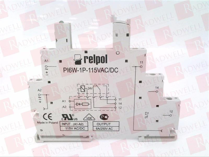 RELPOL PI6W-1P-115VAC/DC