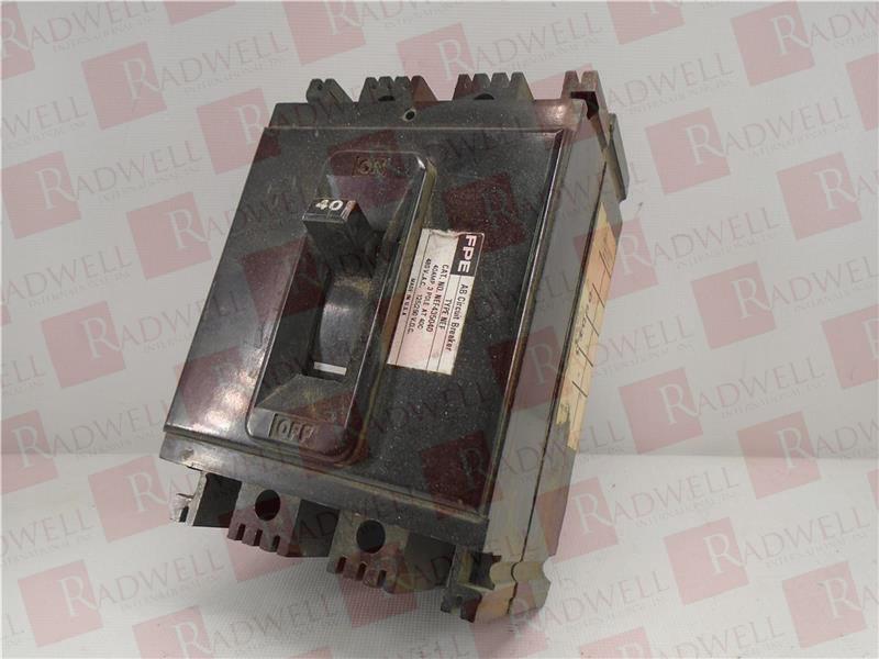 NEF435040 Federal Pacific FPE Type AB Circuit Breaker 3 Pole 30 Amp 