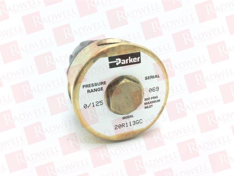 Parker 20R113GC Pressure Regulator 0-125 PSI for sale online 