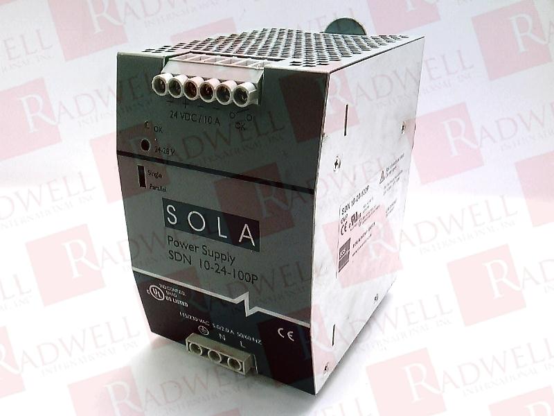 Sola SDN 10-24-100P 24 VDC 10 Amp Power Supply SDN10-24-100P SDN1024100P 