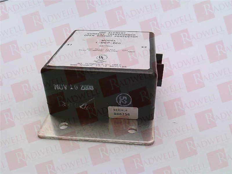 INSTRUMENT TRANSFORMERS INC 1-OCP-200