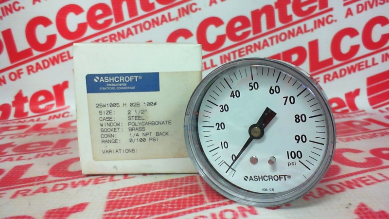 Stainless Steel Body Pressure Gauge 0-160 PSI 2-1/2 NEW Ashcroft 25W1005.H 02B 