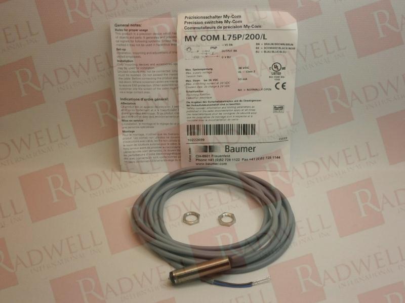 MY COM L75P/200/L by BAUMER ELECTRIC Buy or Repair at Radwell 