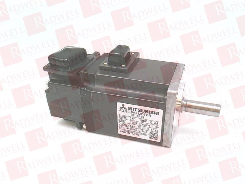 中古 MITSUBISHI AC SERVO MOTOR 荒かっ HF-KP13 AC サーボモーター 100W(KBUR41125C013)