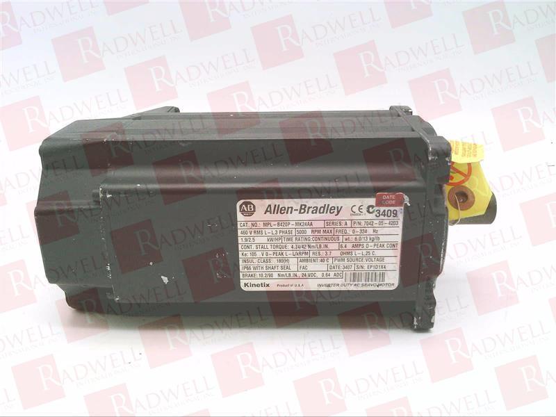 MPL-B420P-MK24AA Servo Motor By ALLEN BRADLEY