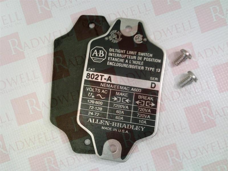 ALLEN BRADLEY 802T-A-COVER