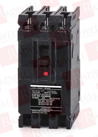 ITE Circuit Breaker 30 Amp 480v 3 Pole E43B030 for sale online