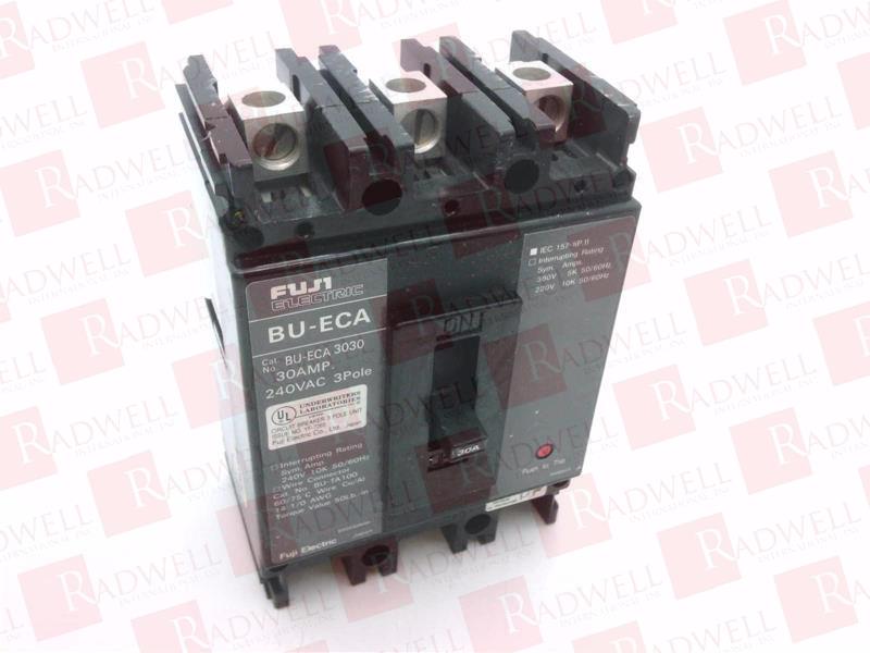 Fuji Electric Circuit Breaker 30A   240VAC  3 Pole  BU-ECA 3030 BU-ECA3030 
