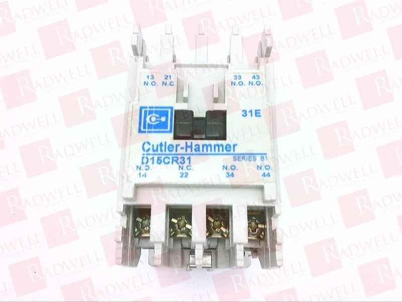 D15CR31AB GUARANTEED FOR 30 DAYS! Details about   CUTLER HAMMER GENUINE D15CR31 