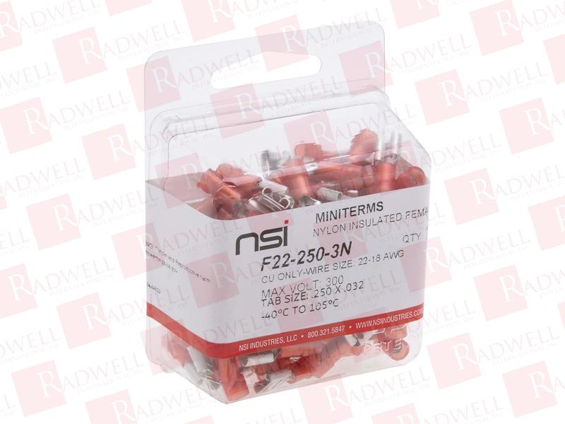 NSI INDUSTRIES F22-250-3N