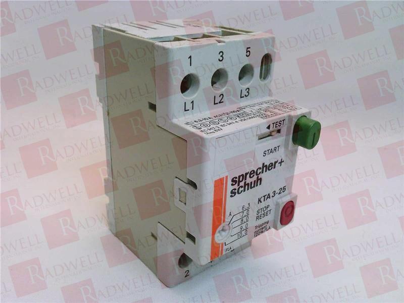 Sprecher Schuh KTA3-25 4-6.3 A Manual Starter Circuit Protector KTA325 