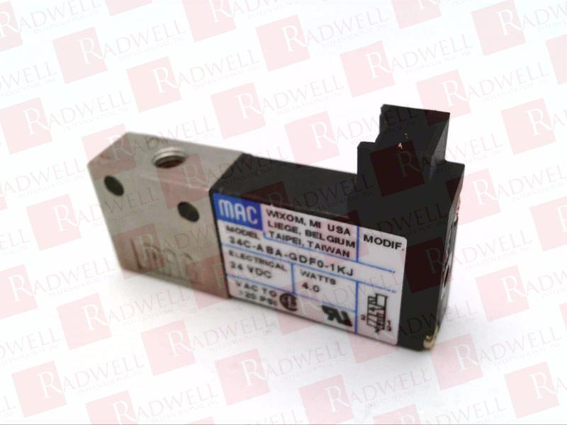 34C-ABA-GDF0-1KJ Solenoid Valve By MAC VALVES INC