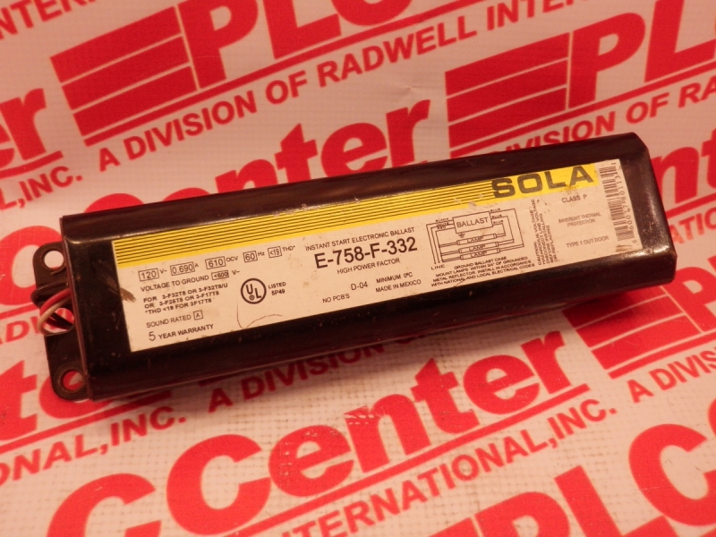 SOLA BALLASTS E-758-F-332