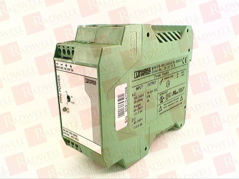 Phoenix Contact MINI-PS-100-240AC/10-15DC/8 Output DIN Power Supply Unit
