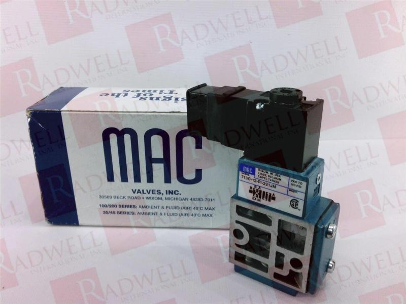 MAC VALVES INC 713C-12-PI-221JM