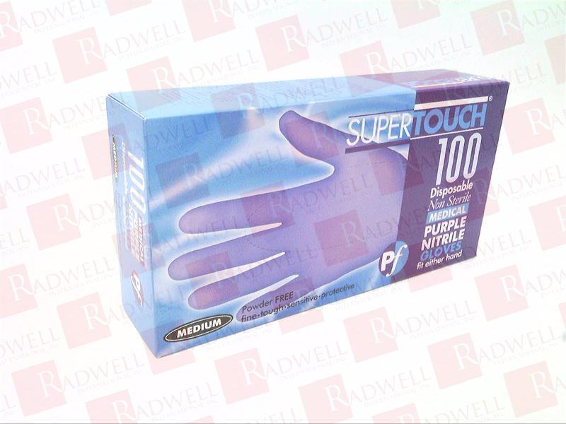 SuperTouch Purple Nitrile Gloves Box of 100 Medium