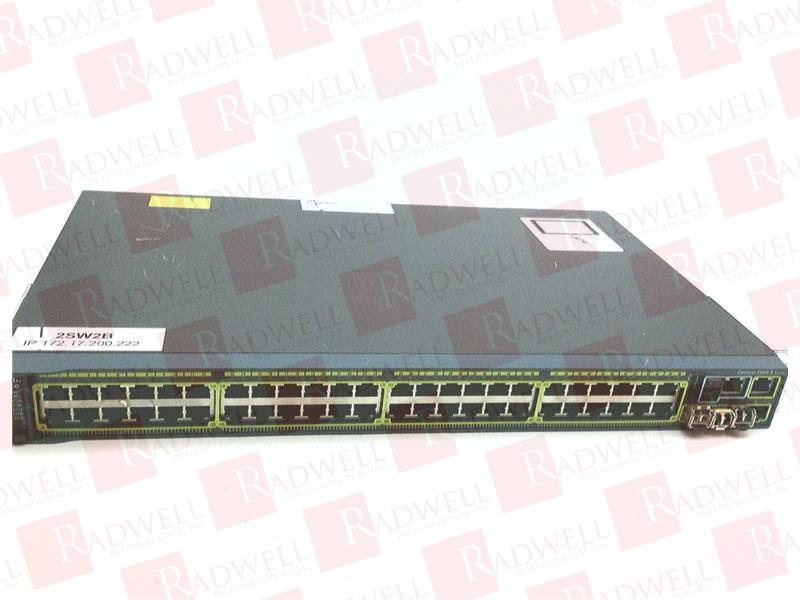 WS-C2960S-48TS-L. Manufactured by - CISCO