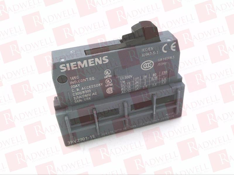 10x Siemens Type 3rv2901-1e hilfsschalter querliegend 1s+1ö pour rv2 NEUF 