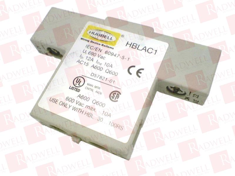 Hubbell HBLAC1 Disconnect Switch Auxiliary Contact 1 NO/NC Break After Break 