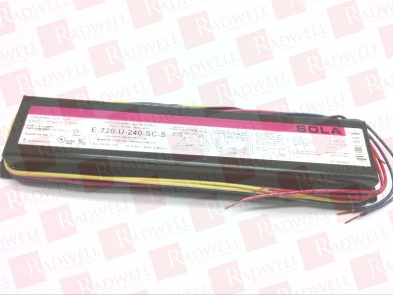 SOLA BALLASTS E-720-U-240-SC-S