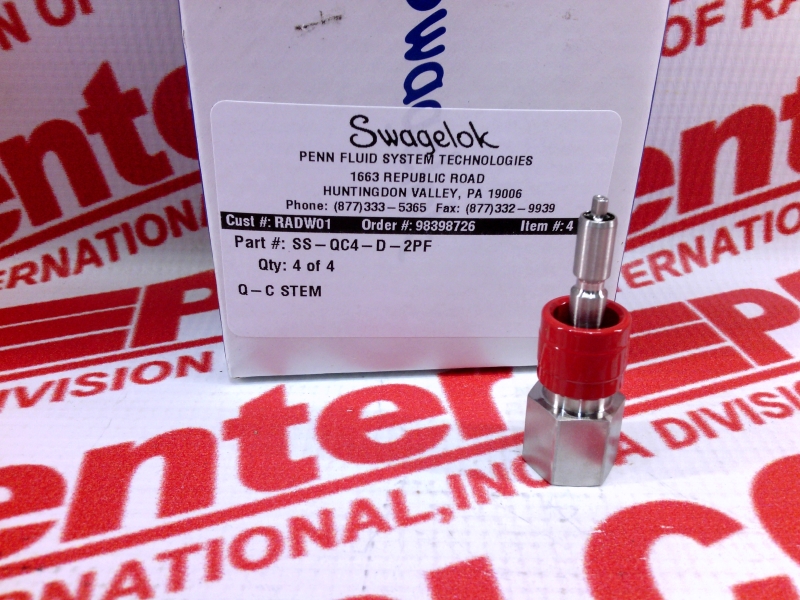 SS-QC4-D-2PF By SWAGELOK - Buy Or Repair - Radwell.com