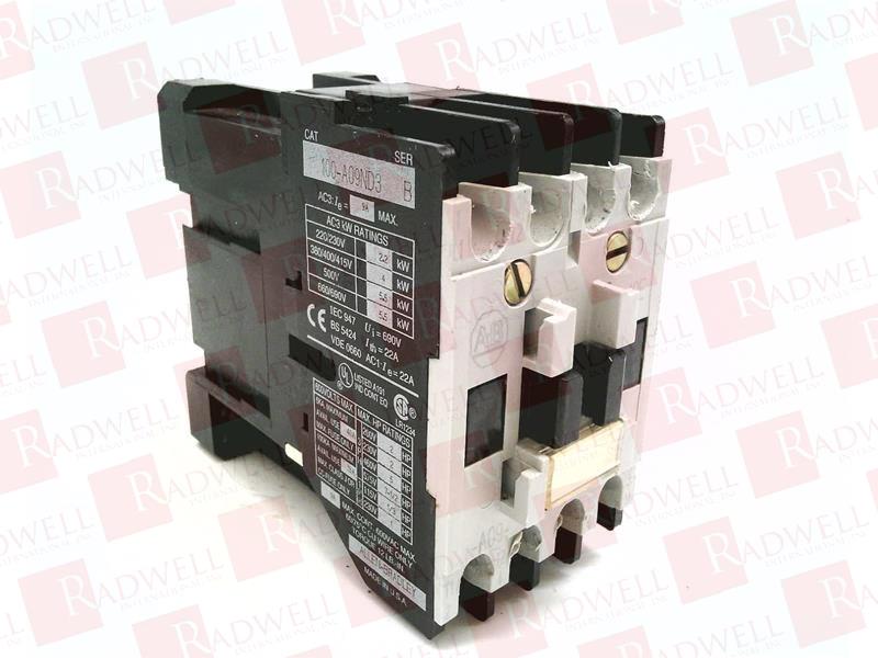 600v max 2-AB contactor #100-A09ND3 #104-A09ND3, 9amp Hooked together 