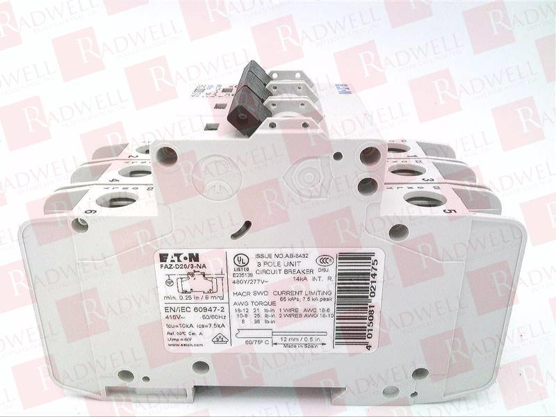 EATON CORPORATION FAZ-D20/3-NA