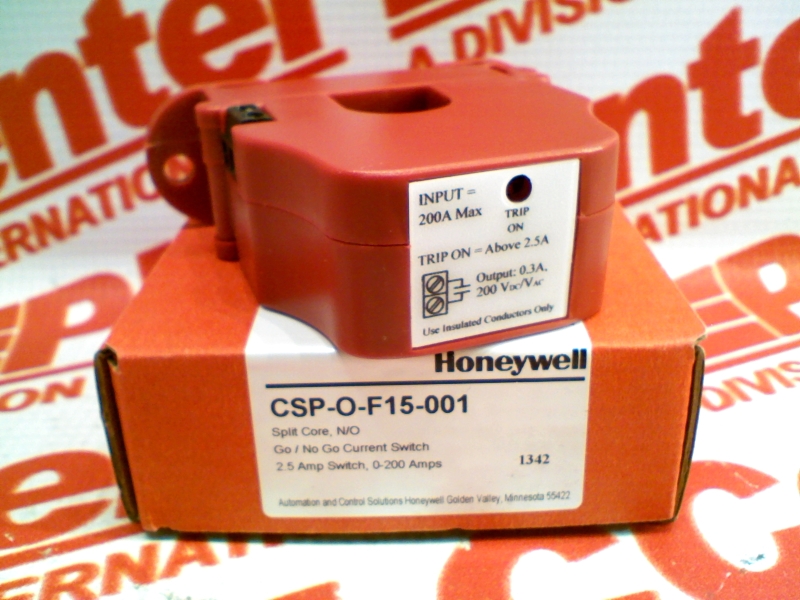 2.5 Amp Trip Go/No Go Current Switch Honeywell CSP-O-F15-001 Split Core N.O 