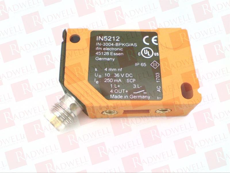 Ifm Efector IN5212 IN-3004-BPKG Proximity Sensor 10-36v-dc