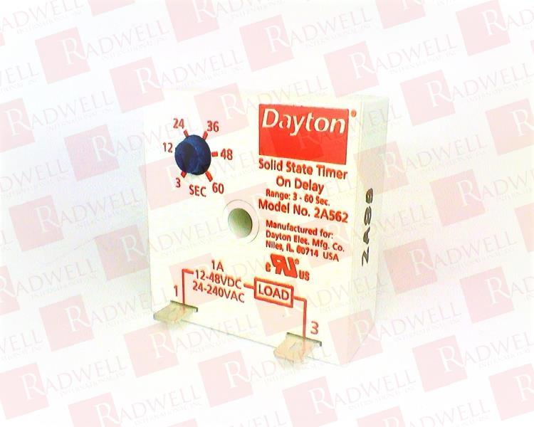 Encapsulated Timer Relay 1a Solid State Dayton 2A561 for sale online 